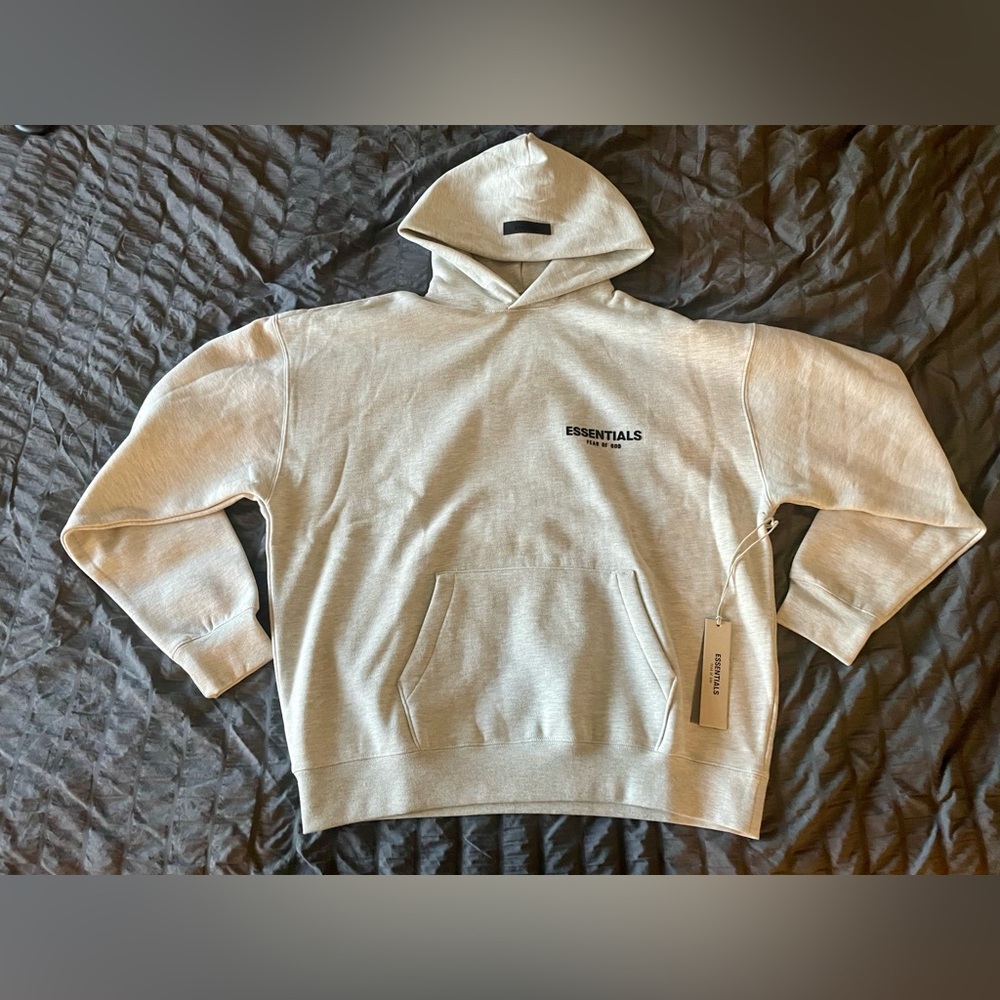 Fear of God Essentials Light Grey Hoodie Medium